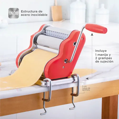 Maquina De Pastas Acero Inox Pastalinda Clásica 200 Coral