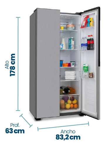 Heladera Philco Side By Side No Frost 428l Inox - Phsb450x Acero Inoxidable