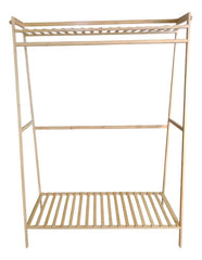 Organizador Perchero Estantes Bambu Variable De Alturas Marrón