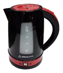 Pava Jarra Electrica Ultracomb Pe4907 F/ Mate 2lts Tio Musa Negro/rojo