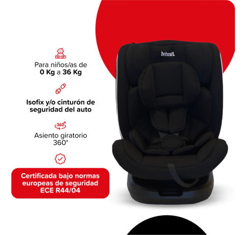 Butaca Para Bebe Bebesit 9030-bn Negro Grupo 0-1-2-3 Negro