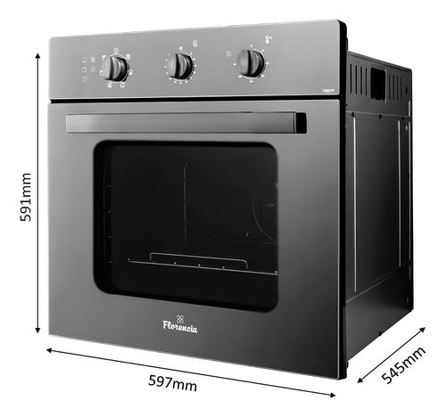 Horno Eléctrico Florencia 7857f 63l Empotrable Color Negro