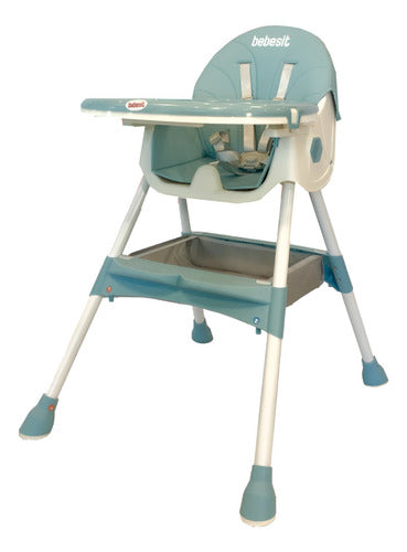 Silla De Comer Reclinable 3 En 1 Bebesit 6651 Celeste 15k Cs Silla De Comer Marrón