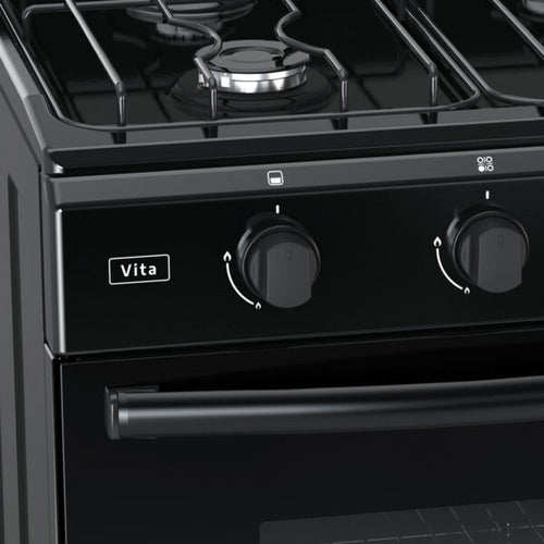 Cocina Multigas Ormay Vita Negro 4 Hornallas 91l Clase A - Negro