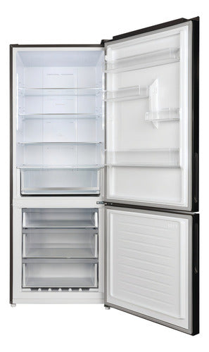 Heladera Candy Ccg2t718eb 442lts Inverter Negra Color Negro