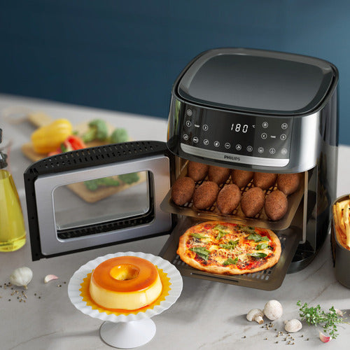 Horno Freidora De Aire Philips Ai551/07 12l Airoven Negro