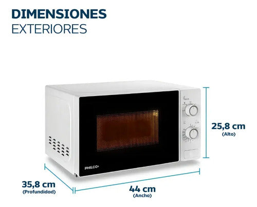 Microondas Philco Rotativo 20 L Blanco
