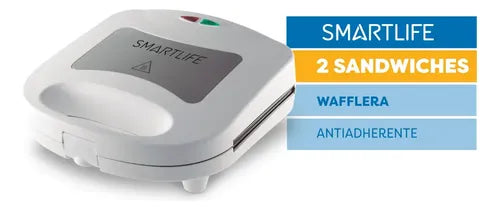 Sandwichera 2 En 1 Smartlife Sl-swd5000 Color Blanco