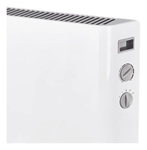 Calefactor Electrico Liliana Cfm20 Silverwhite Termostato Blanco