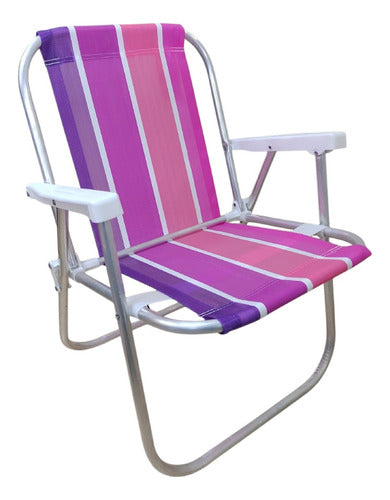 Sillon Bajo Aluminio Botafogo 1 Posicion Hasta 90kg Violeta Violeta