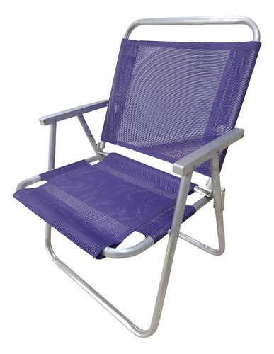 Reposera De 1 Posición Playa Aluminio Botafogo Violeta H130k Violeta