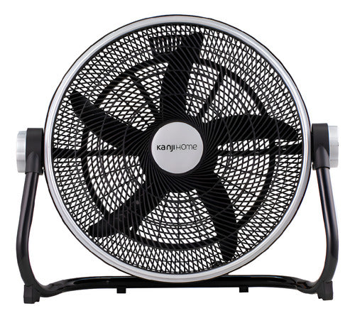 Ventilador Turbo De 20 Pulgadas Kanjihome 5 Aspas Plasticas  - 50.8 Cm - Negro - Negro - Plástico - 5