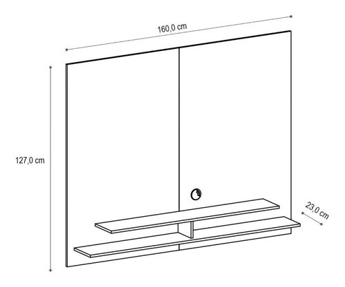 Panel Tv Ricchezze Mesina De Pino Blanco Nebraska Gris