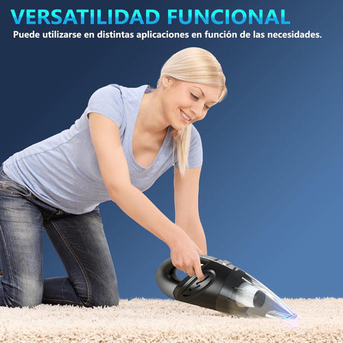 Aspiradora Inalambrica Tm Polvo Liquido Auto Hogar Carga Usb Negro