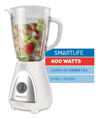 Licuadora De Mesa Smartlife 400w Sl-bl1008wpn Color Blanco