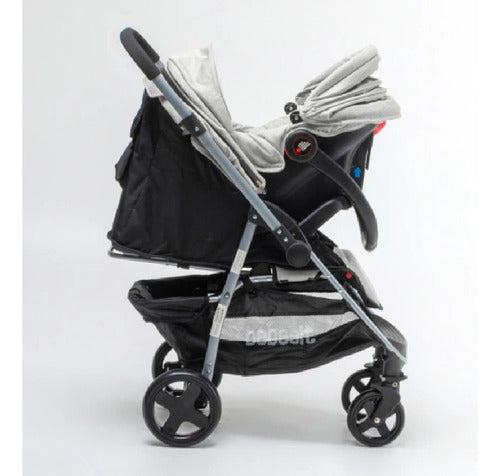 Cochecito Travel System Bebesit 1390ts-e Manillar Gris Claro Gris Claro