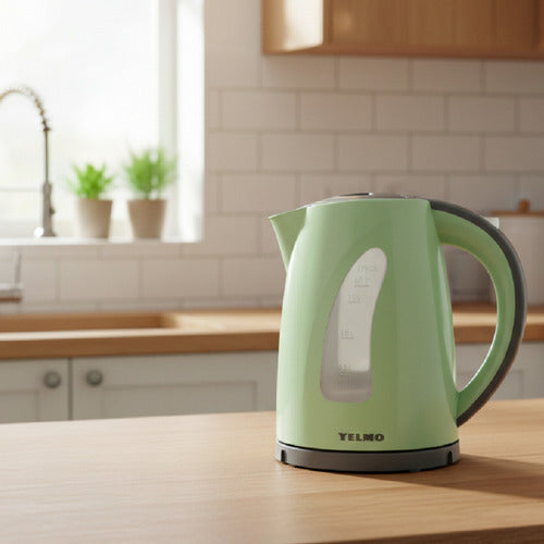Pava Jarra Eléctrica Yelmo Pe-3900 1.7 Litros Verde Claro