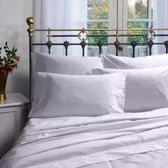 Juego De Sábanas Cannon 2plazas 1/2 Blanco 200h 100% Algodón Blanco