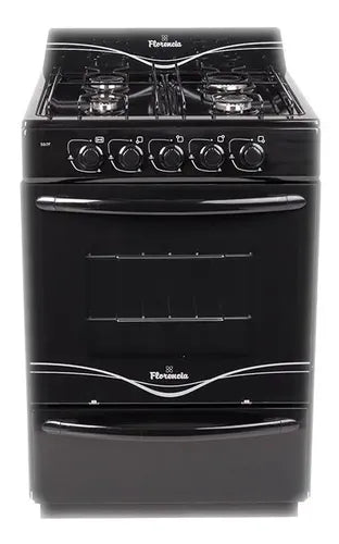 Cocina Multigas Florencia 5517f Negro De Fácil Limpieza Negro