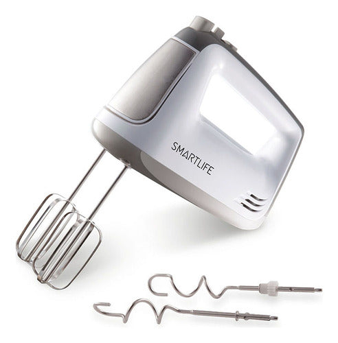 Batidora De Mano Smartlife 300 Watts Sl-hm1035pn Color Blanco Frecuencia 50 Hz X 60 Hz