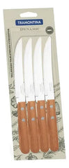 Set De Cuchillos Tramontina Dynamic Mango Madera X 12 Madera