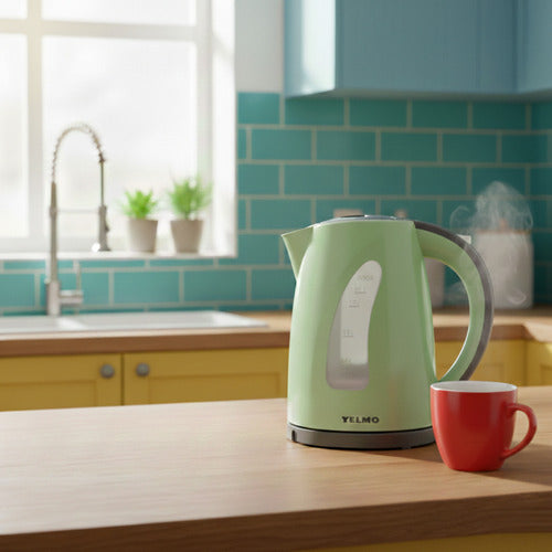 Pava Jarra Eléctrica Yelmo Pe-3900 1.7 Litros Verde Claro
