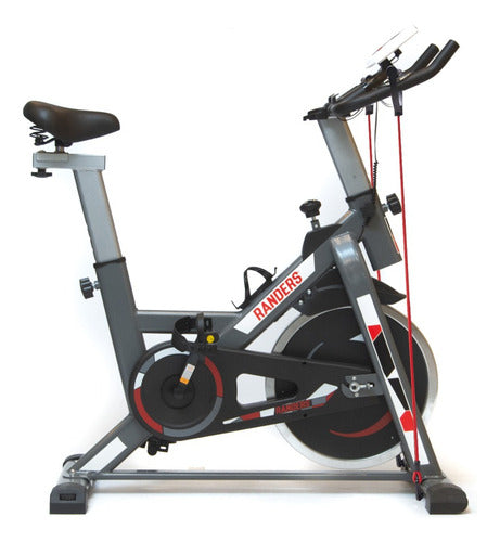 Bicicleta Fija Spinning Randers Arg-874sp-r 13 Kg Color Gris