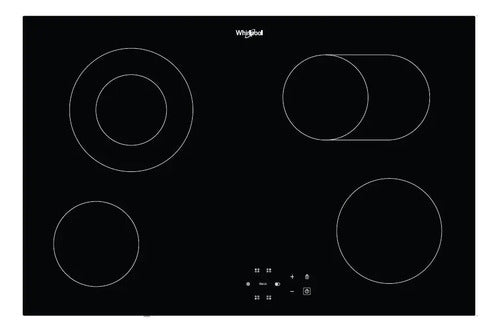 Anafe Eléctrico Whirlpool Vitrocerámico 77 Cm Negro