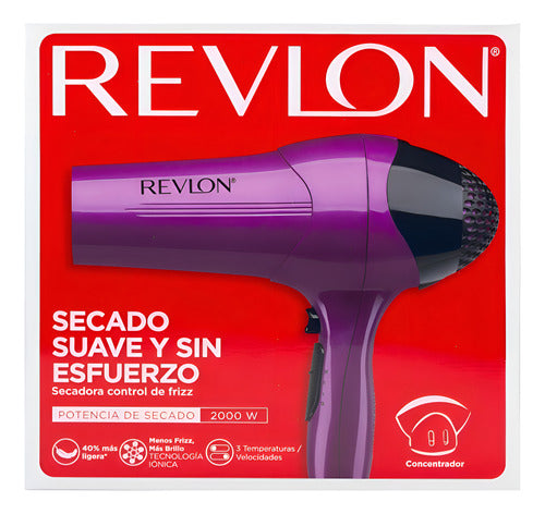 Secador De Pelo Revlon Rvdr773la2av1 2000w Control Frizz - Violeta