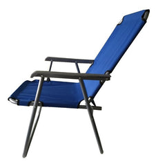 Reposera Plegable Caño 1 Posicion Tela Oxford En Azul Azul