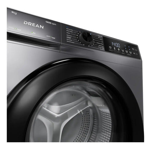 Lavarropas Drean Lfdr0914isg Carga Frontal 9 Kg Gris