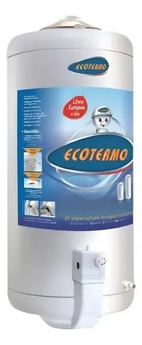 Termotanque Ecotermo 80 Lts Colgar Gas Envasado P/garrafa!! Blanco