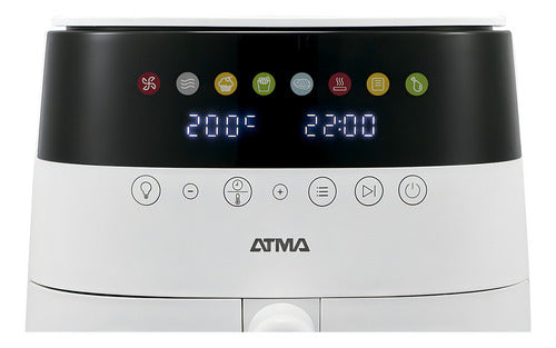 Freidora De Aire Atma Fr248 1750w 8 Litros Y Control Táctil Blanco