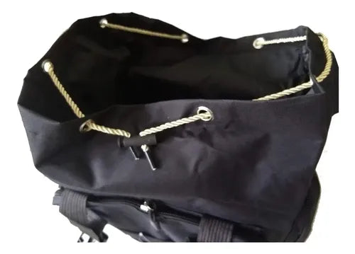 Mochila Camping Trekking Outdoor Negra De 70lts Tio Musa Negro