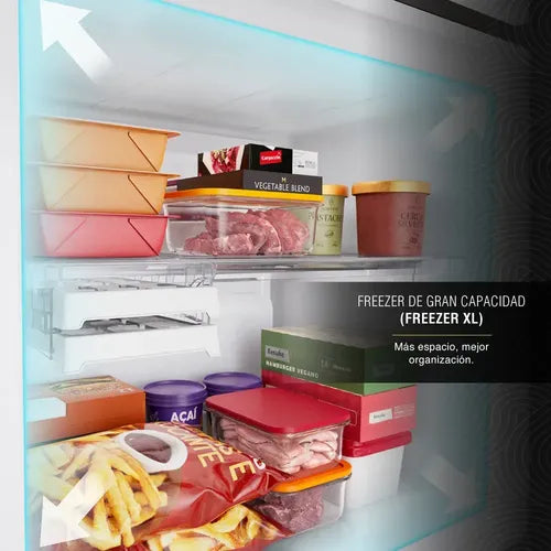Heladera Whirlpool Wrm62ak Inox Xpert Ai No Frost Inverter Gris