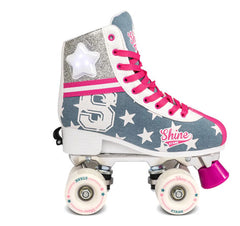 Patines Stark Shine Artísticos Bota Extensibles 31 Al 34 31-34 54 Mm Azul Acero