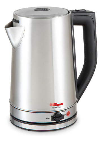 Pava Eléctrica Liliana Ap200 Infustyle 2000w 1,7lts Inox Cts Plateada