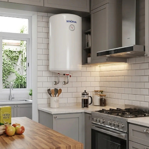 Termotanque Colgar Eléctrico Señorial 75 Zafiro 2.0 De 1800w Blanco