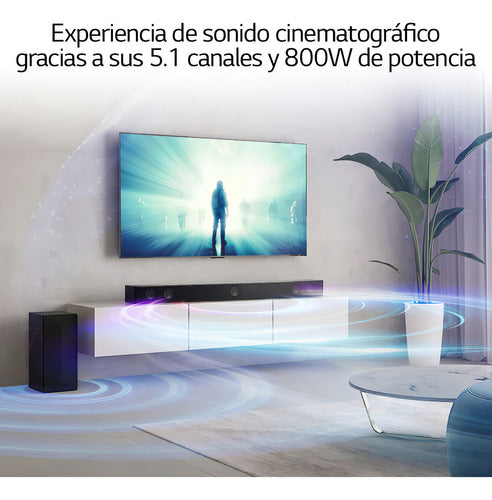 Barra De Sonido Con Subwoofer LG Sh7q Color Negro 800w