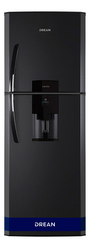 Heladera Con Freezer Drean Hdr400f41n Ciclica Dispenser Cs Negro