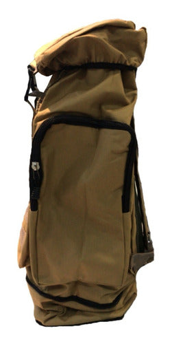 Mochila Camping Trekking Outdoor De 70 Lts Marron Tio Musa Marrón Claro