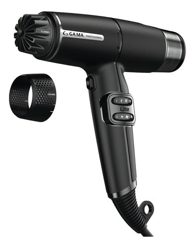 Secador Gama Iq Lite Max 1600w Dos Boquillas Un Difusor