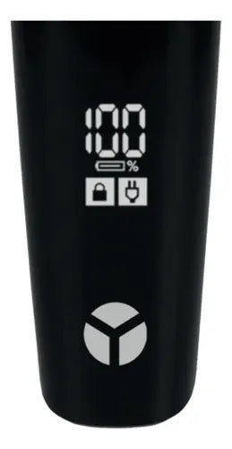 Cortadora De Pelo Yelmo Bk-3911 Recargable Con Pantalla Led Y 6 Peines De Corte Plateado