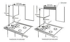 Anafe Eléctrico - Volcan Ef4aev Color Plateado - 4 Hornallas