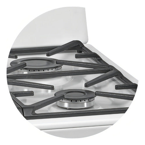 Cocina A Gas De 56cm Longvie 13501bf Blanco C Blanco
