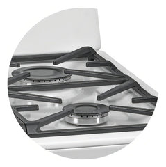 Cocina A Gas De 56cm Longvie 13501bf Blanco C Blanco