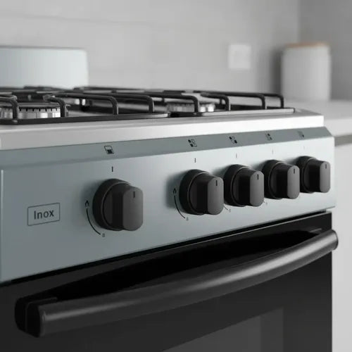 Cocina Multigas Ormay Inox Gris 4 Hornallas Easy To Clean