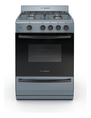 Cocina Multigas Ormay Vita Gris 4 Hornallas 91l Clase A Cs