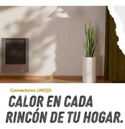 Calefactor Convector Multigas Coppens Uniqo Cun35 Tb 3500 Gris Oscuro