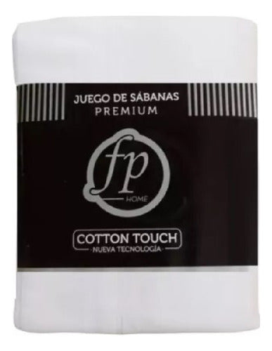 Juego Sabanas Twin Fp Home Premium 300 Hilos Blancas Blanco Liso